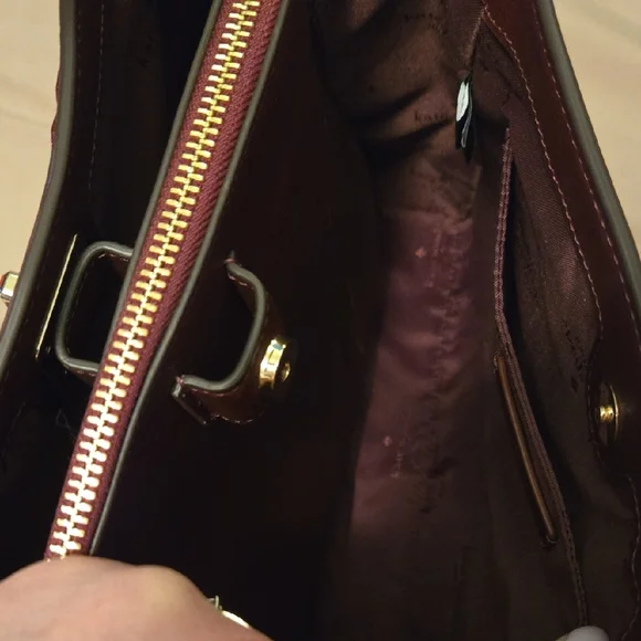 Kate Spade Floral Embroidered Shoulder Bag - Burgundy - Picture 8 of 11